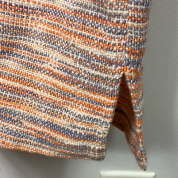 NWT Lilla P Slub Tweed Casual Newport Dress Orange Combo Size Large Boho Shift L - Picture 8 of 16